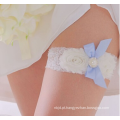 Best Selling Blue Blue Lace and Bow Wedding Bridal Garters Gargantilha de casamento Elástico requintado